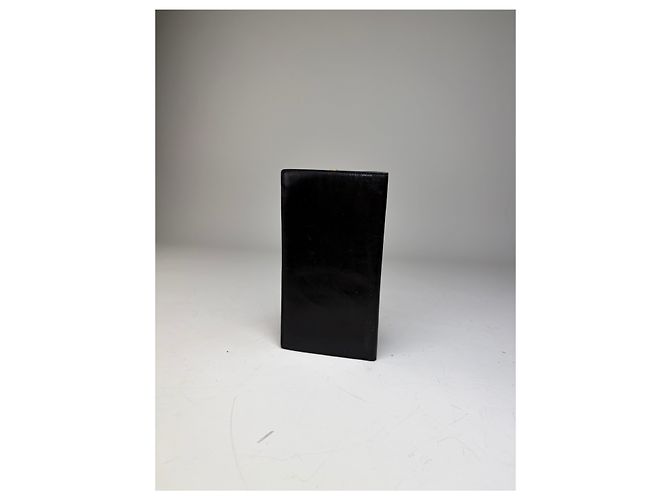 Céline Vintage Celine Leather Long Wallet Black Gold - view 10
