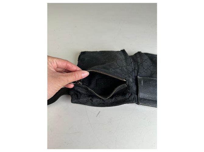 Marsupio Vintage Gucci GG Supreme Nero Argento - vista 11