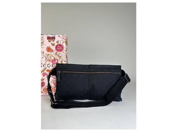 Marsupio Vintage Gucci GG Supreme Nero Argento - vista 15