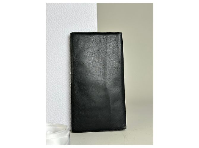 Vintage Dior Leather Long Wallet Black Gold - view 11