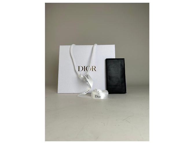 Vintage Dior Leather Long Wallet Black Gold - view 2