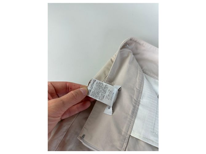 Céline Gonna vintage Celine in misto cotone crema L Beige - vista 5