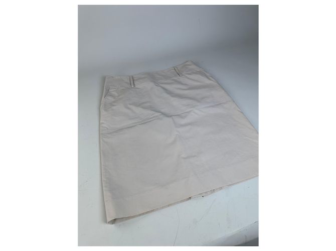 Céline Gonna vintage Celine in misto cotone crema L Beige - vista 6
