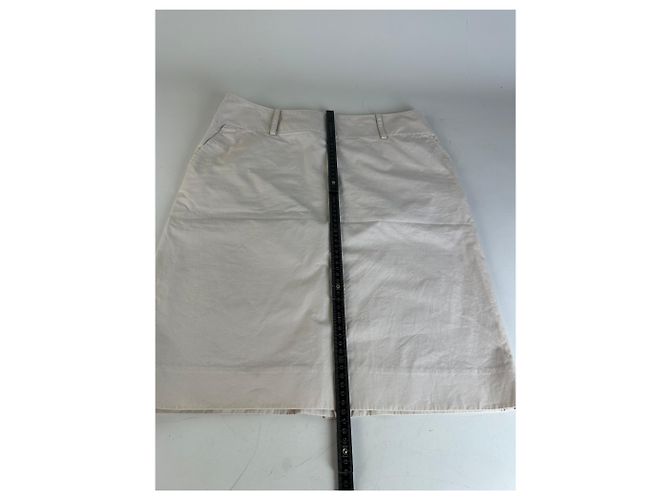 Céline Gonna vintage Celine in misto cotone crema L Beige - vista 7