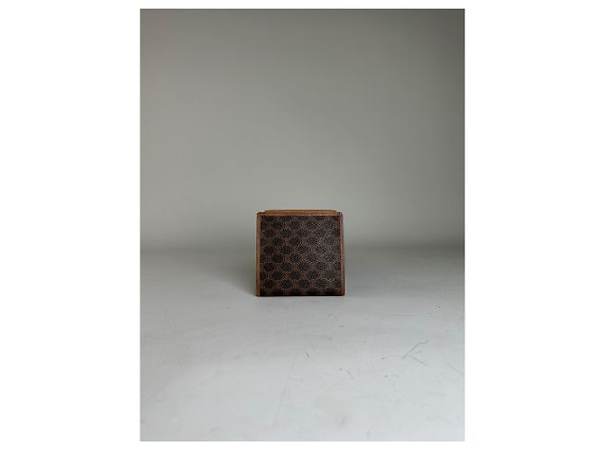 Céline Vintage Celine Coated Canvas Wallet Brown Tan Gold - view 11