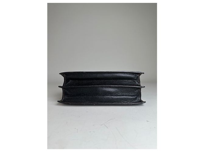 Clutch Vintage Givenchy in Pelle Nera con Chiusura Dorata Nero - vista 8