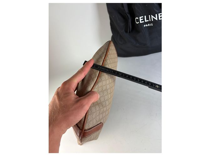 Triomphe Céline Vintage Celine Monogram Canvas Tote Beige Braun Gold - Ansicht 12