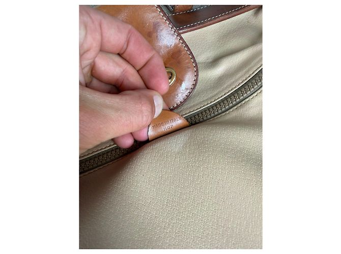 Triomphe Céline Vintage Celine Monogram Canvas Tote Beige Braun Gold - Ansicht 5