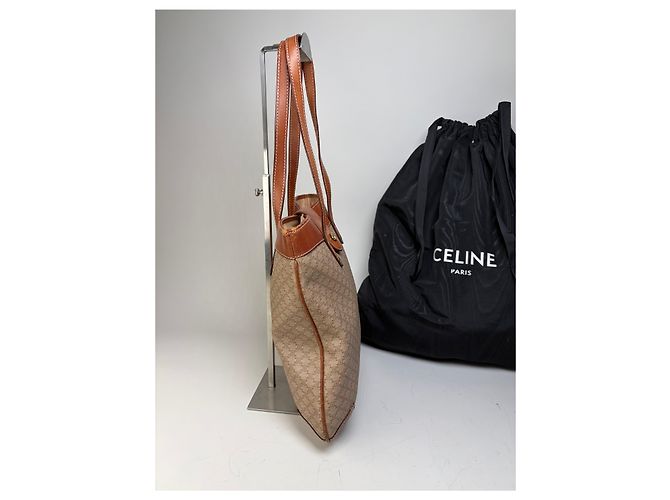 Triomphe Céline Vintage Celine Monogram Canvas Tote Beige Braun Gold - Ansicht 7