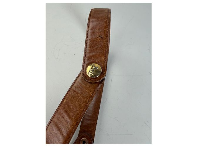 Céline Vintage Celine Ledergürtel Braun Goldene Schnalle - Ansicht 3