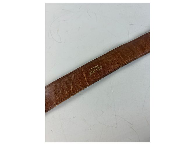 Céline Vintage Celine Ledergürtel Braun Goldene Schnalle - Ansicht 8