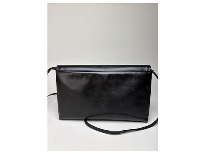 Clutch in pelle vintage Givenchy nero e oro - vista 13