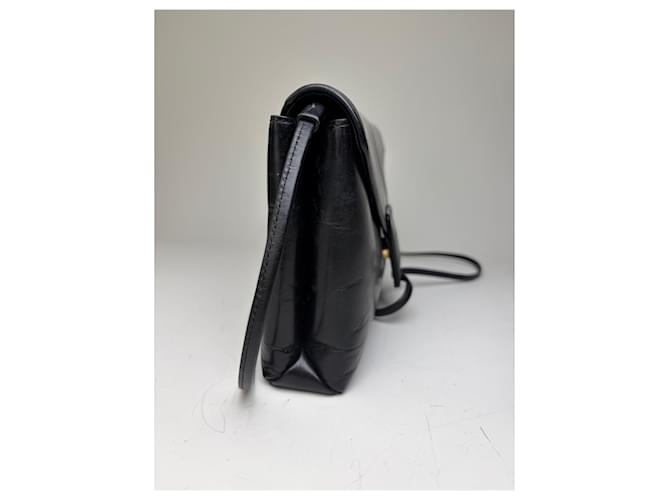 Clutch in pelle vintage Givenchy nero e oro - vista 6