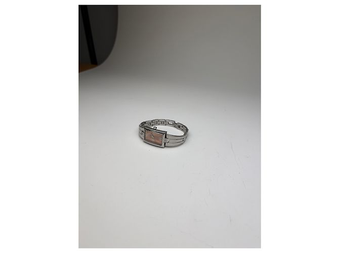 Vintage Givenchy Armbanduhr aus Edelstahl Hellrosa Pink - Ansicht 5