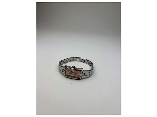 Vintage Givenchy Armbanduhr aus Edelstahl Hellrosa Pink - Ansicht 9