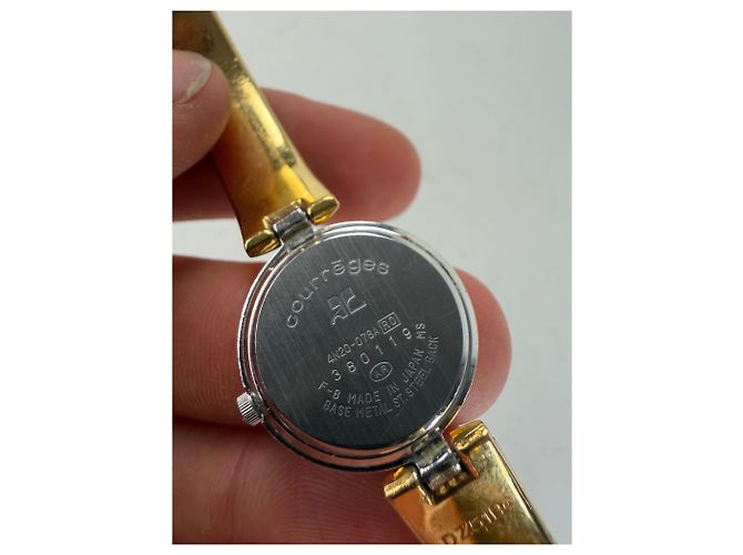 Vintage Courreges Armbanduhr Gold Silber Golden - Ansicht 2