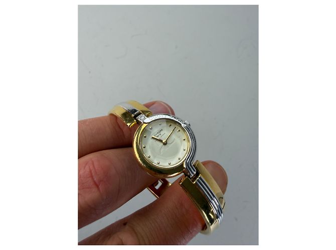 Vintage Courreges Armbanduhr Gold Silber Golden - Ansicht 6