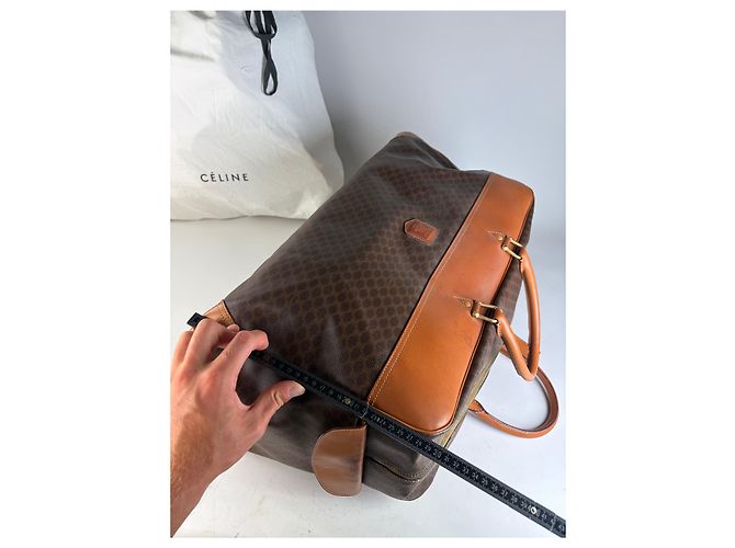 Céline Vintage Celine Macadam Canvas Duffle Bag Braun Tan - Ansicht 10