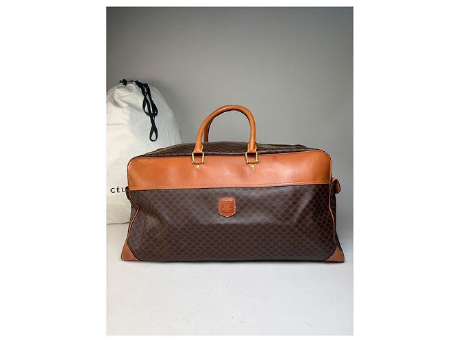 Céline Vintage Celine Macadam Canvas Duffle Bag Braun Tan - Ansicht 11