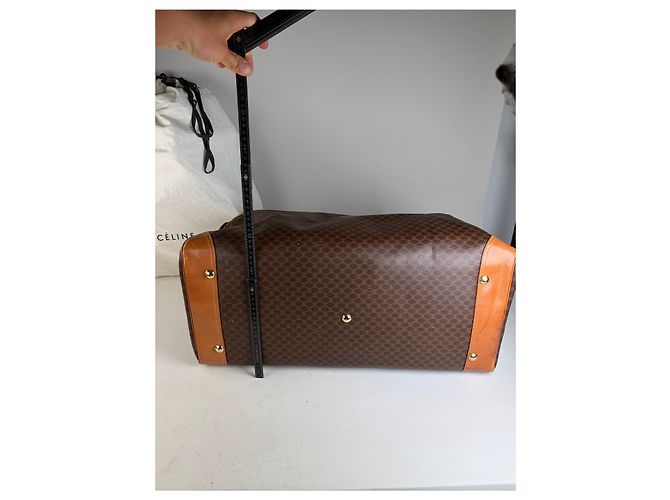 Céline Vintage Celine Macadam Canvas Duffle Bag Braun Tan - Ansicht 12