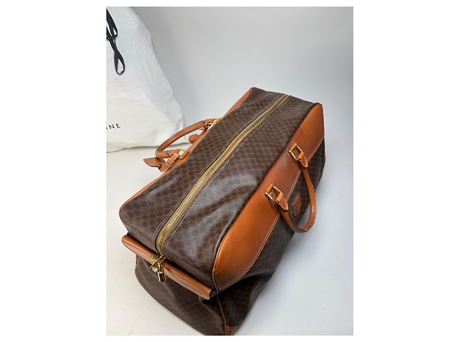 Céline Vintage Celine Macadam Canvas Duffle Bag Braun Tan - Ansicht 13