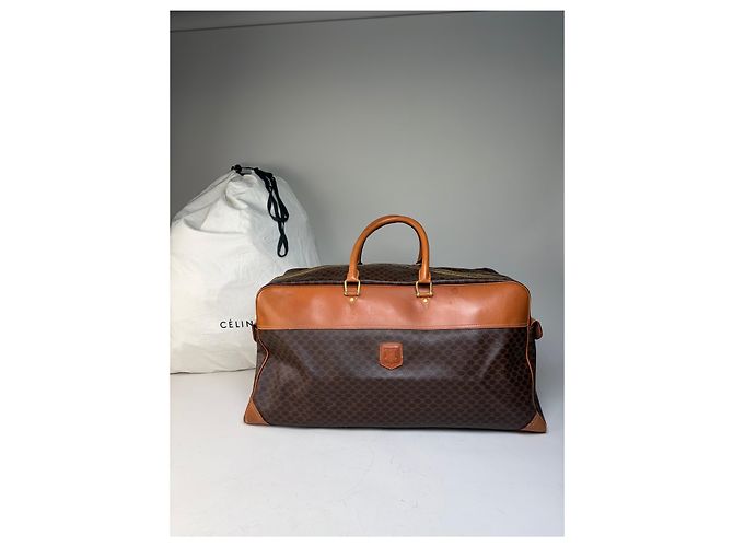 Céline Vintage Celine Macadam Canvas Duffle Bag Braun Tan - Ansicht 14