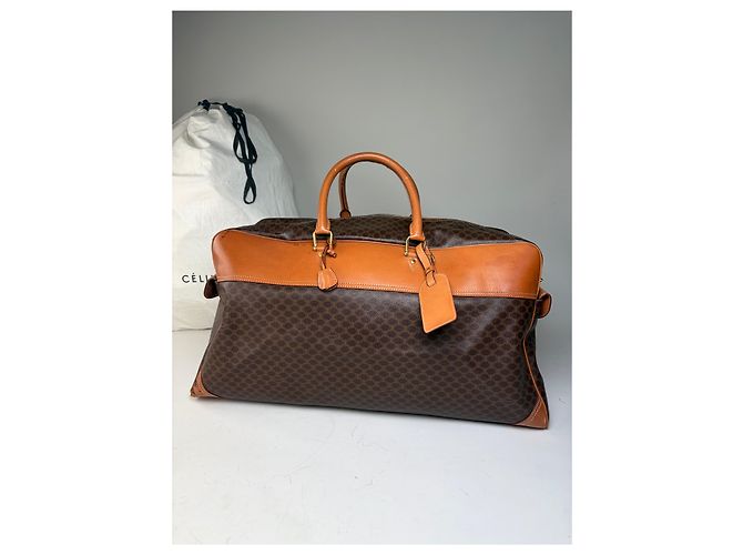 Céline Vintage Celine Macadam Canvas Duffle Bag Braun Tan - Ansicht 15