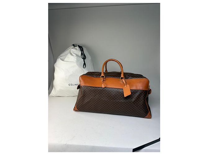 Céline Vintage Celine Macadam Canvas Duffle Bag Braun Tan - Ansicht 2