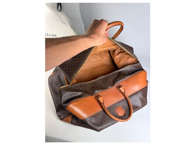 Céline Vintage Celine Macadam Canvas Duffle Bag Braun Tan - Ansicht 3