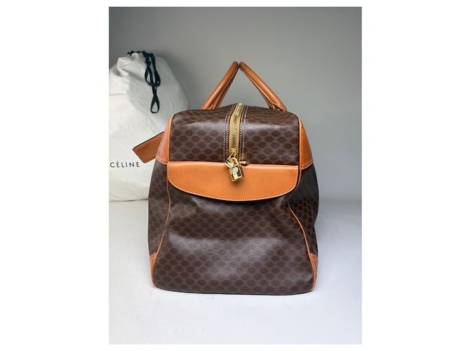 Céline Vintage Celine Macadam Canvas Duffle Bag Braun Tan - Ansicht 6