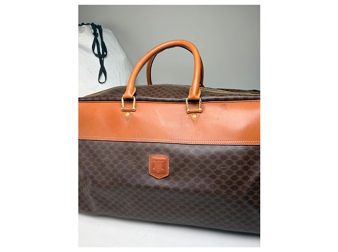 Céline Vintage Celine Macadam Canvas Duffle Bag Braun Tan - Ansicht 7