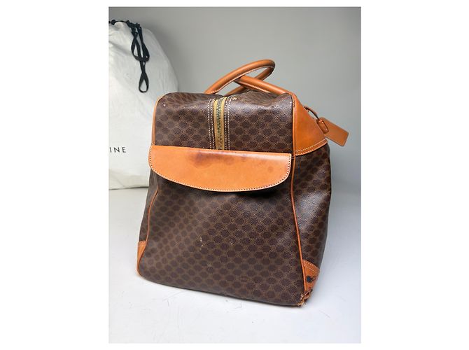 Céline Vintage Celine Macadam Canvas Duffle Bag Braun Tan - Ansicht 8