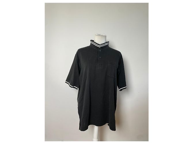 Polo in Cotone Vintage Burberry da Uomo Nero L - vista 10