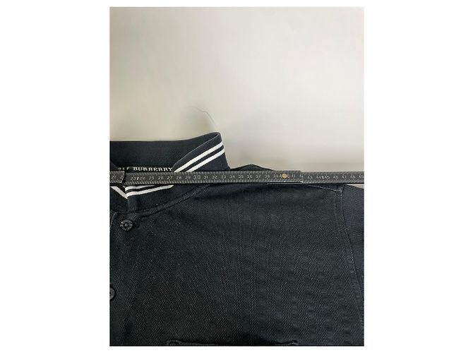 Polo in Cotone Vintage Burberry da Uomo Nero L - vista 6
