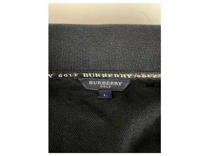 Polo in Cotone Vintage Burberry da Uomo Nero L - vista 7