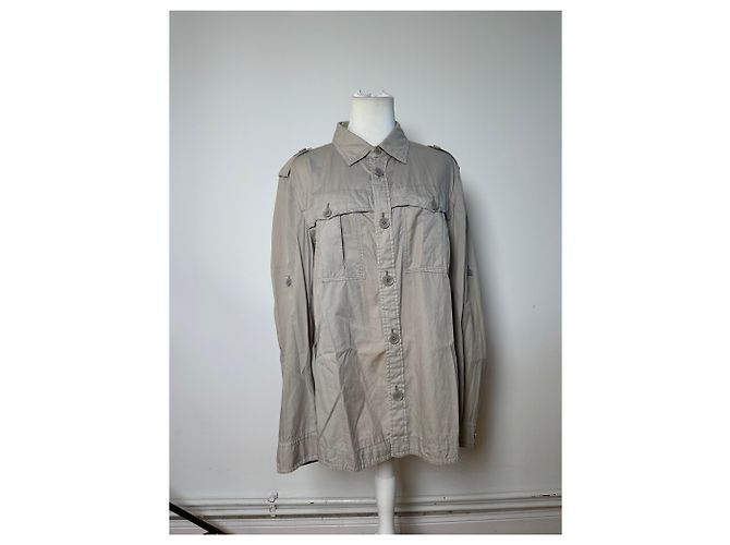 Giacca Vintage Burberry in misto cotone Beige L - vista 13