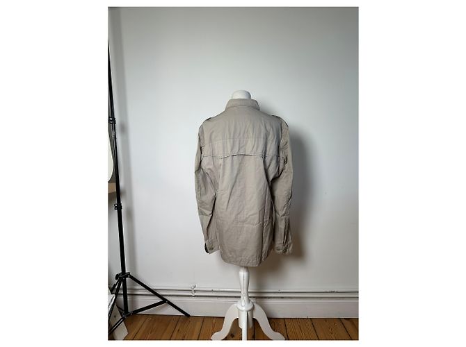 Giacca Vintage Burberry in misto cotone Beige L - vista 3