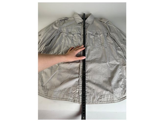 Giacca Vintage Burberry in misto cotone Beige L - vista 4