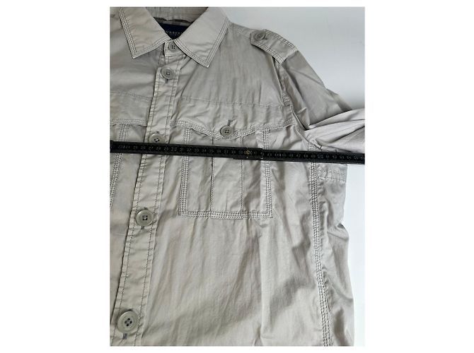 Giacca Vintage Burberry in misto cotone Beige L - vista 6