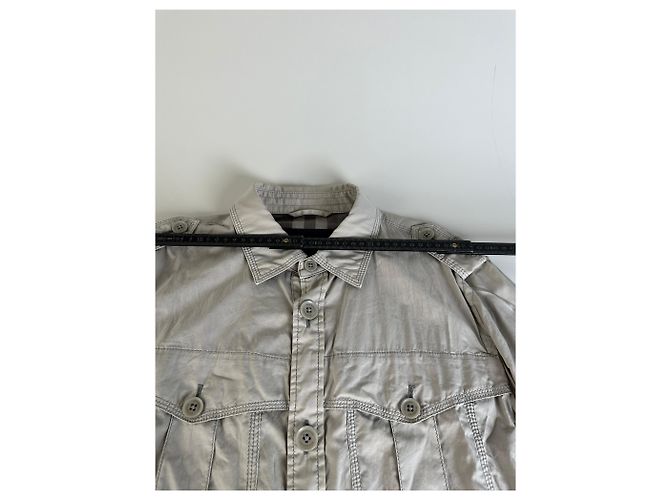 Giacca Vintage Burberry in misto cotone Beige L - vista 7