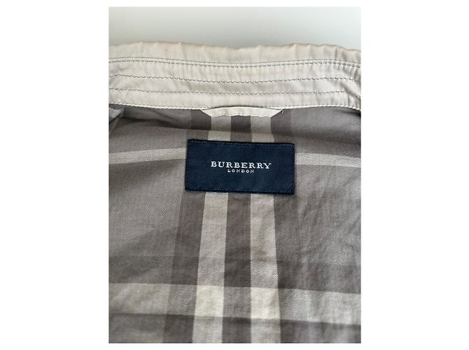 Giacca Vintage Burberry in misto cotone Beige L - vista 9