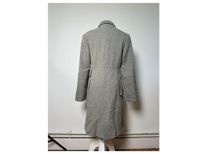 Day Vintage Balenciaga Wollmischungsmantel Hellgrau M - Ansicht 14