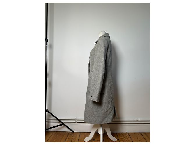 Day Vintage Balenciaga Wollmischungsmantel Hellgrau M - Ansicht 2