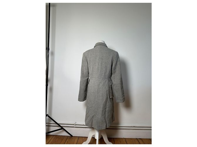 Day Vintage Balenciaga Wollmischungsmantel Hellgrau M - Ansicht 3