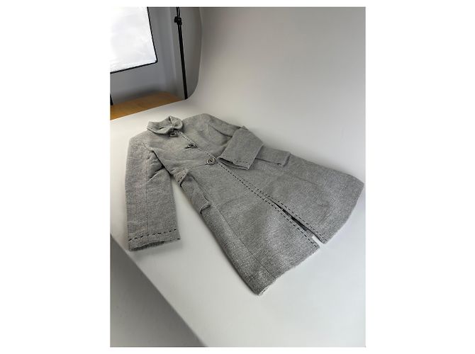 Day Vintage Balenciaga Wollmischungsmantel Hellgrau M - Ansicht 5