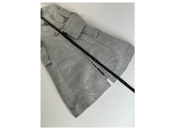 Day Vintage Balenciaga Wollmischungsmantel Hellgrau M - Ansicht 7