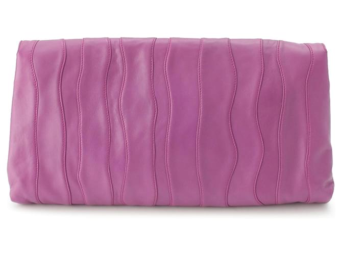 Clutch Prada Nappa Waves Stripe viola Porpora - vista 2