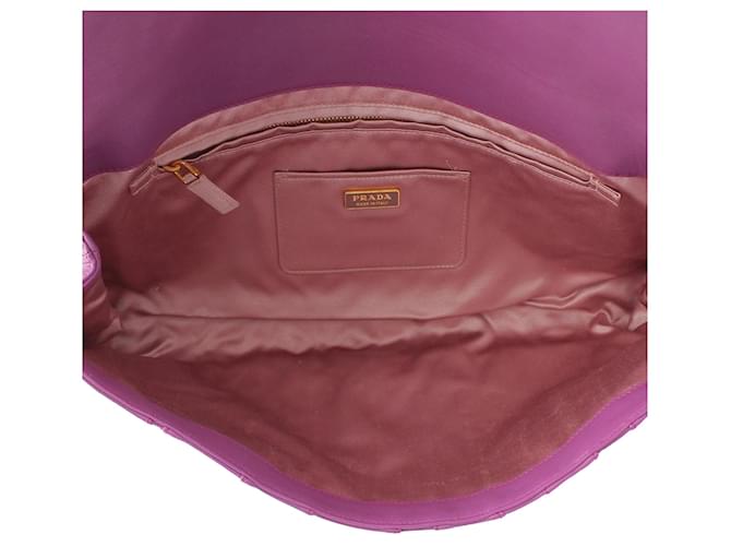 Clutch Prada Nappa Waves Stripe viola Porpora - vista 4