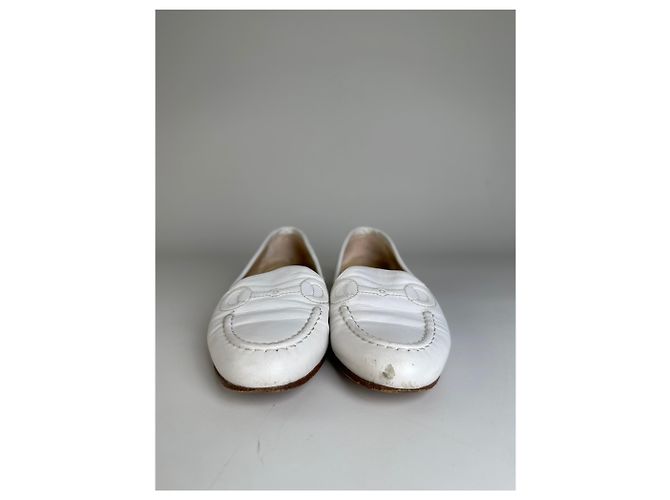 Vintage Gucci Leder Loafer Weiß EU5 - Ansicht 3
