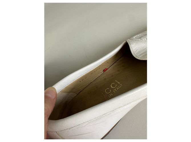 Vintage Gucci Leder Loafer Weiß EU5 - Ansicht 7